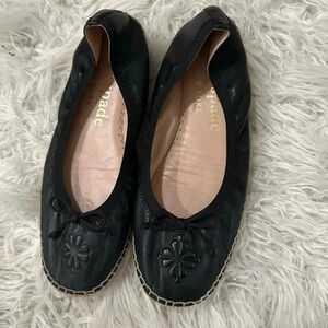 Kate Spade New York Womens Slip-On Espadrille Flats - Black Sz 8